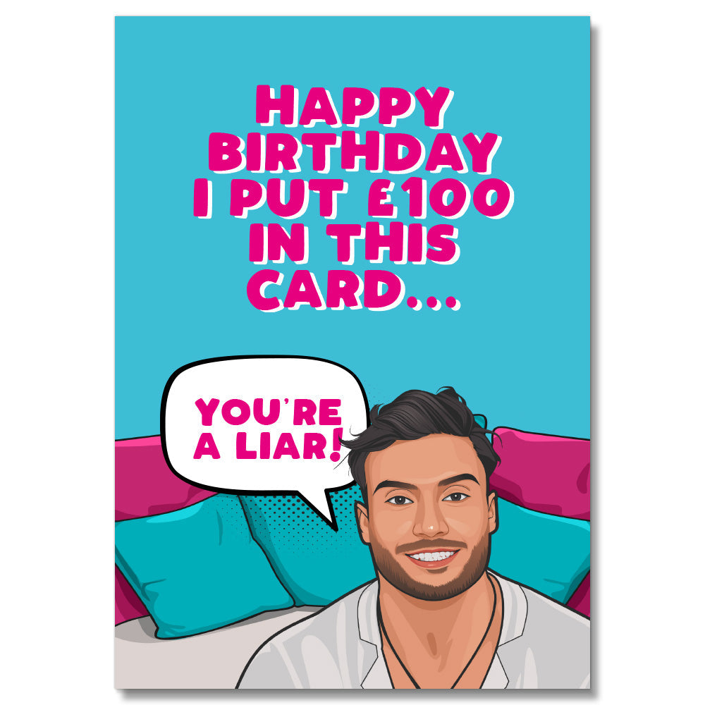 You're A Liar Birthday Card PACK OF 6 #1 image